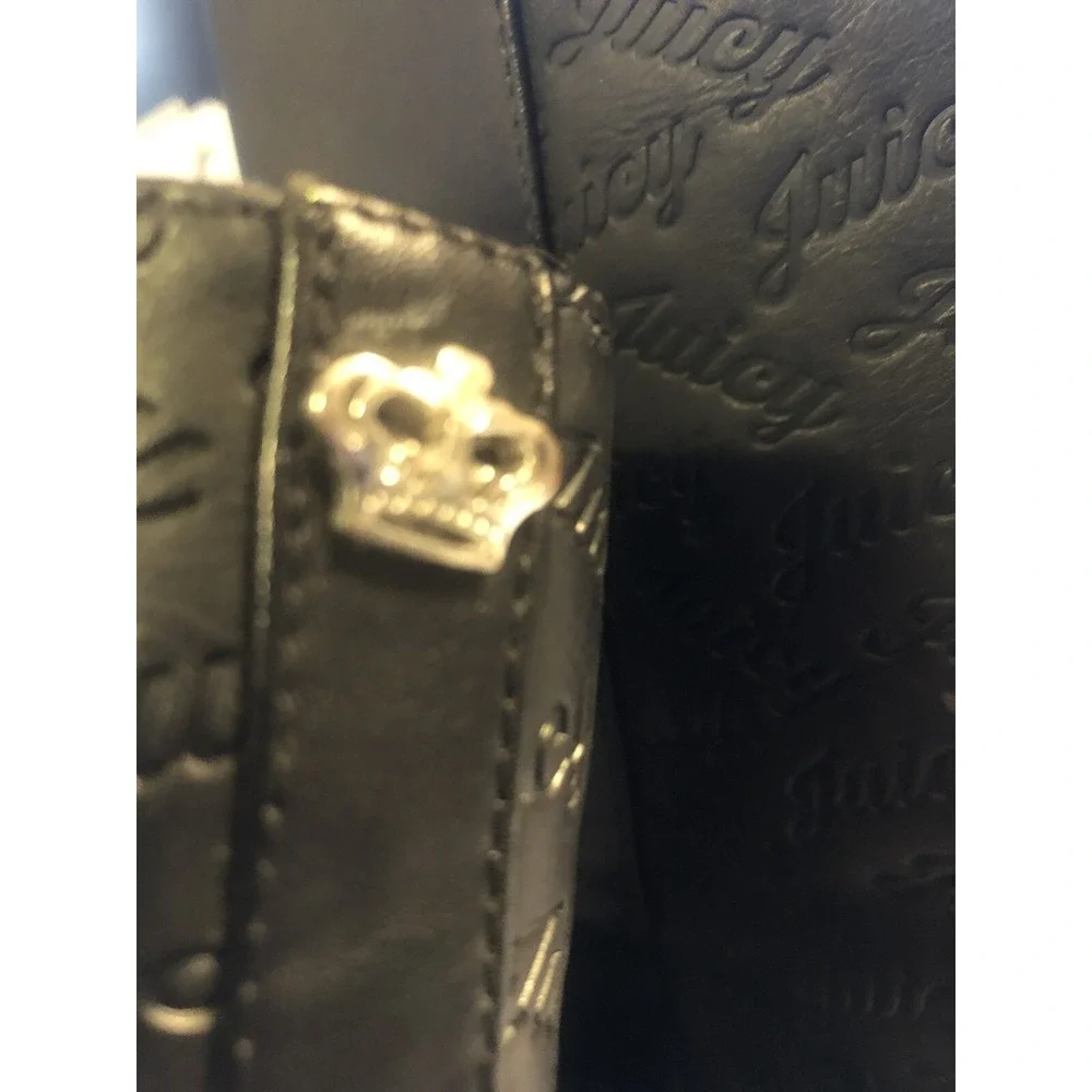Juicy Couture Young Miss Girl Size 4 Boots Black Zip Up -12